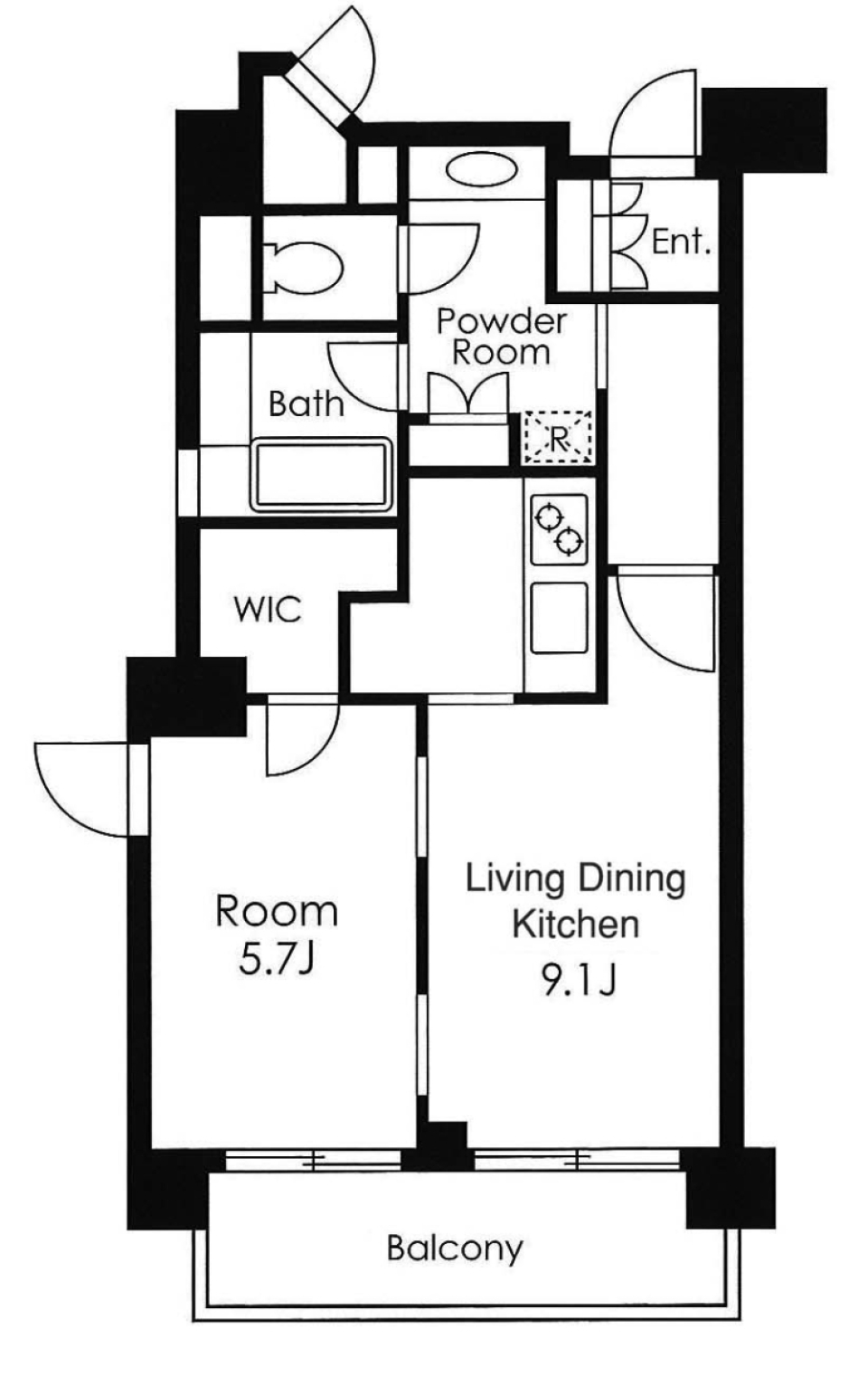 緑が似合う、エンチャントメントの間取り図
