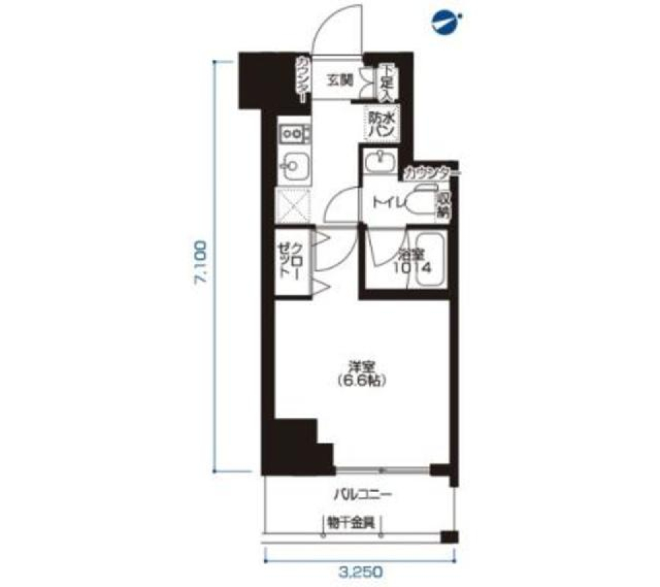 品川のシングル・ライフの拠点の間取り図