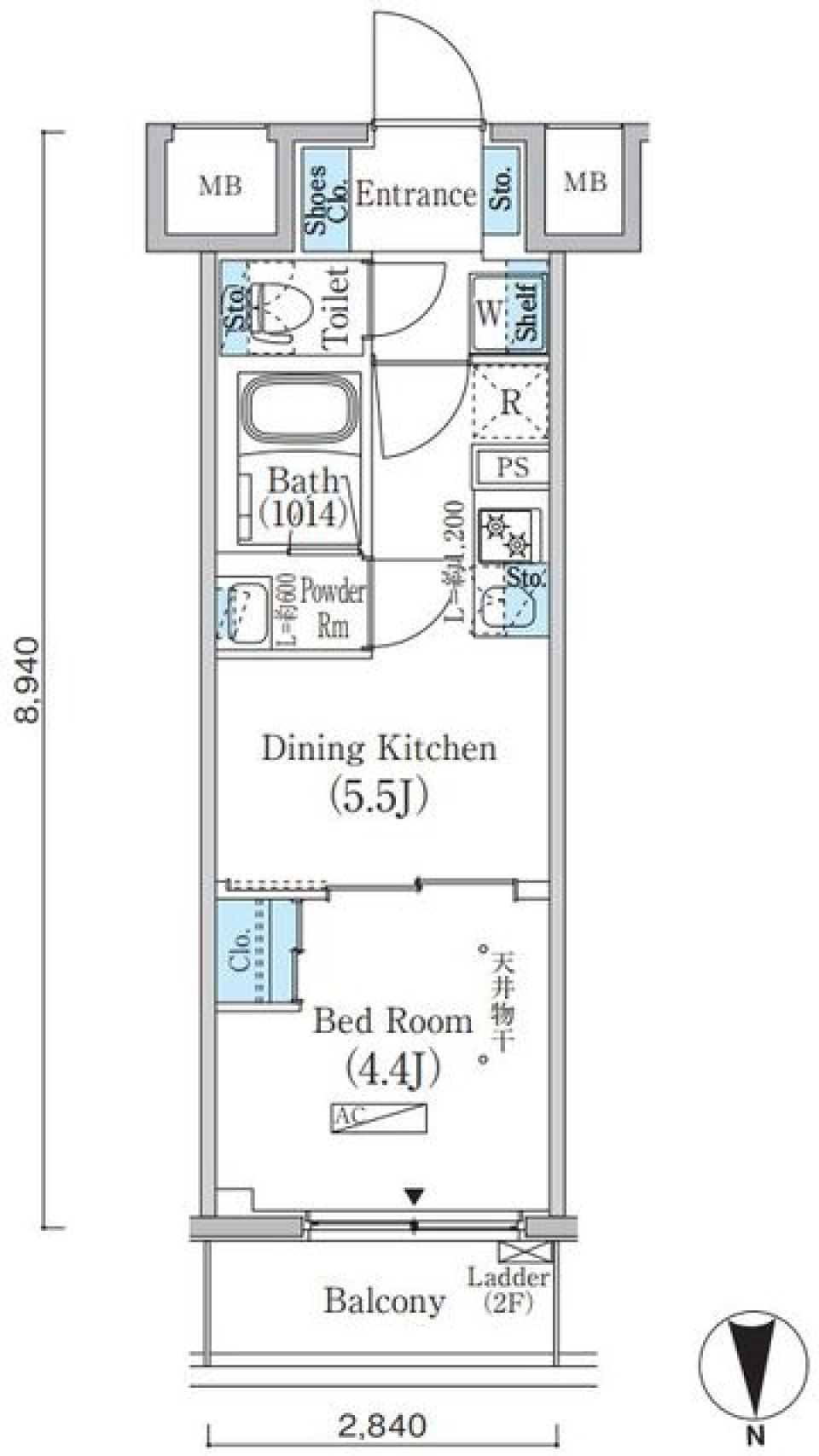 作業スペースが充実して仕事が捗る場所の間取り図