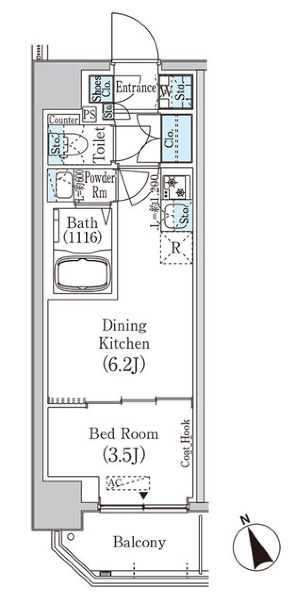 台東区でちょうどいい一人暮らしをスタートするの間取り図
