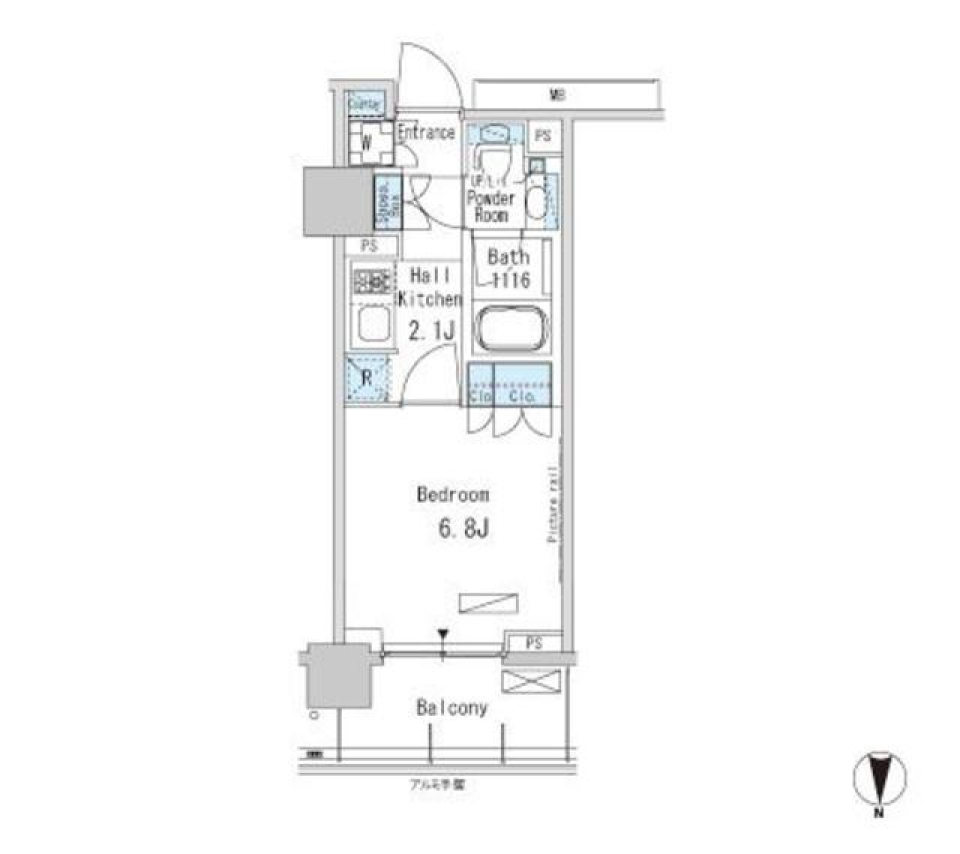 リラックスしたエレガンスを感じる一人暮らしの間取り図