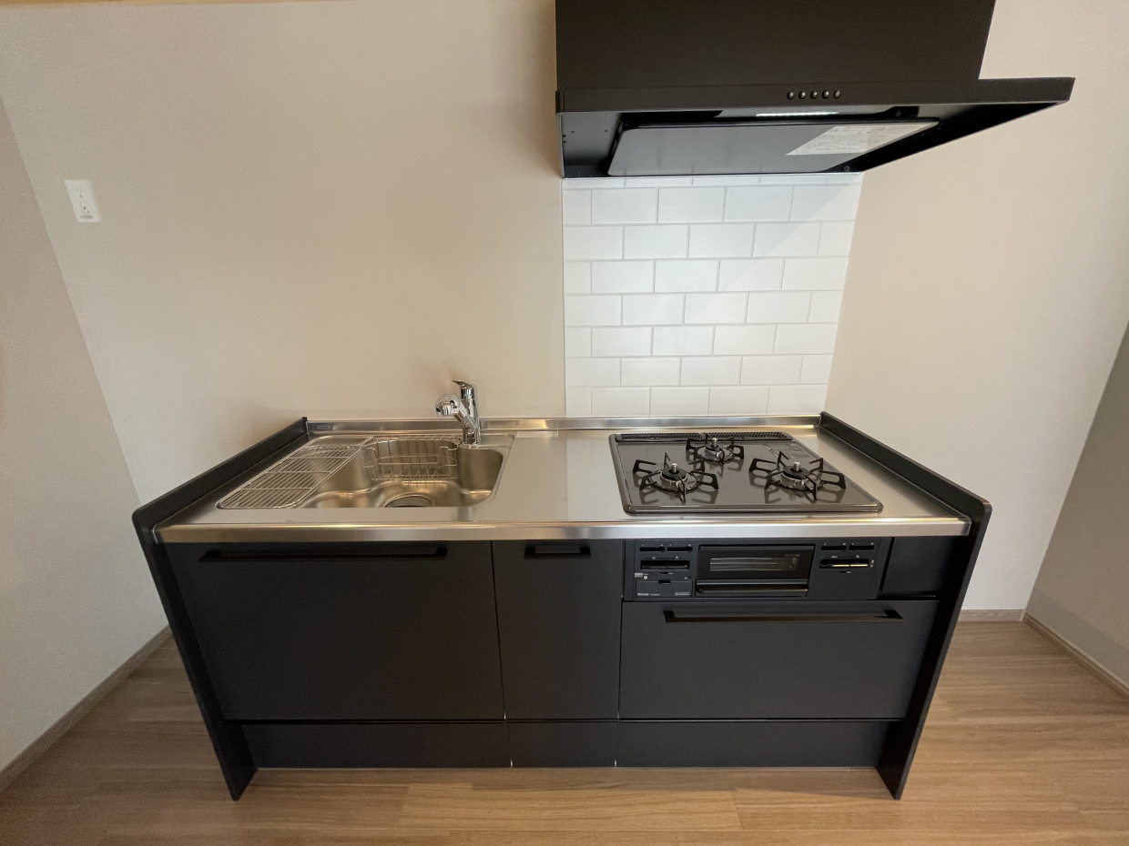 3口コンロなので料理好きな方も嬉しい