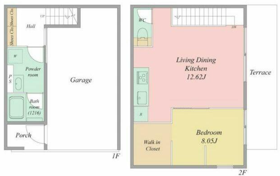 愛車を守る至福の場所［新築］の間取り図