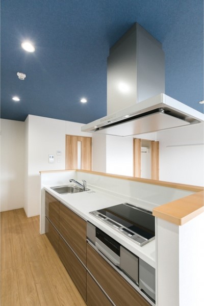 大きいのでお料理が捗りそうなアイランドキッチン