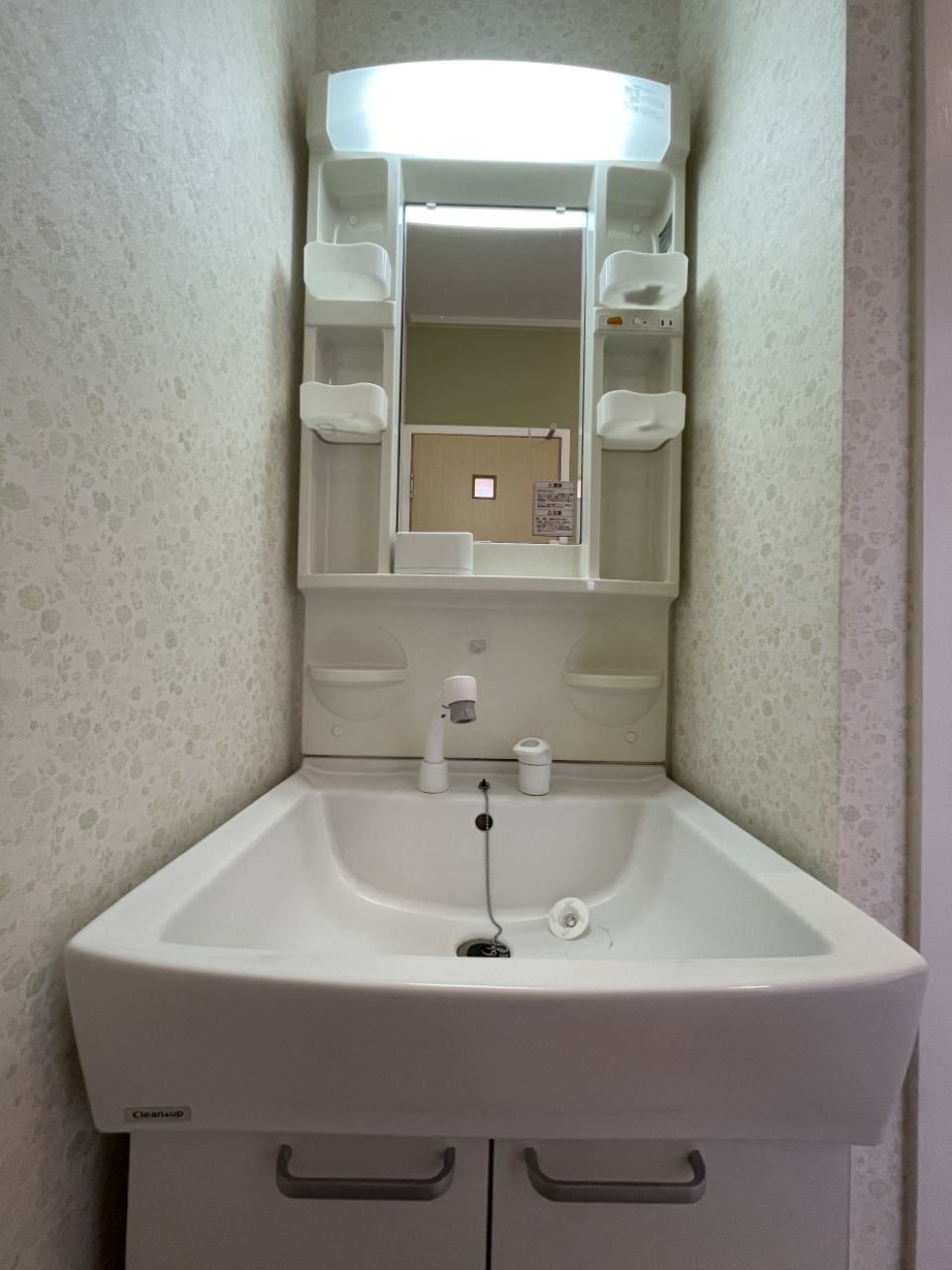 シャワー付きの洗面台