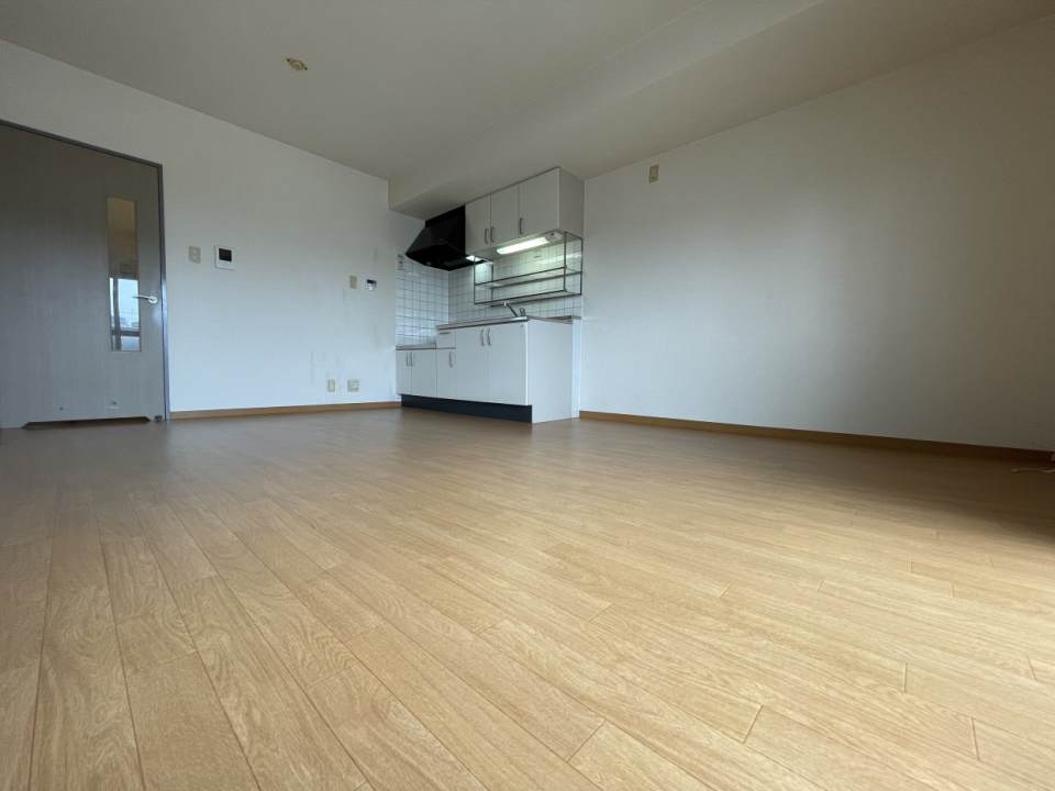 実際よりも広く感じるのは、キッチンが壁付けだからでしょうか