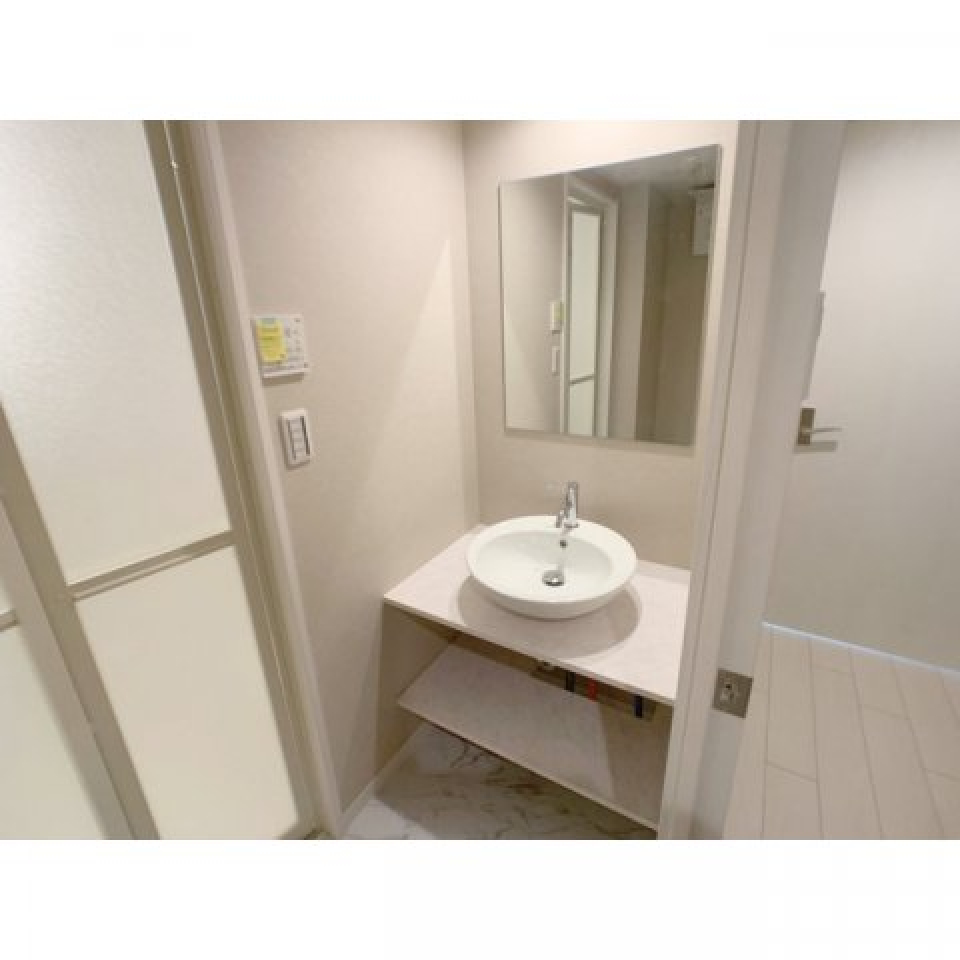 嬉しい独立洗面台。