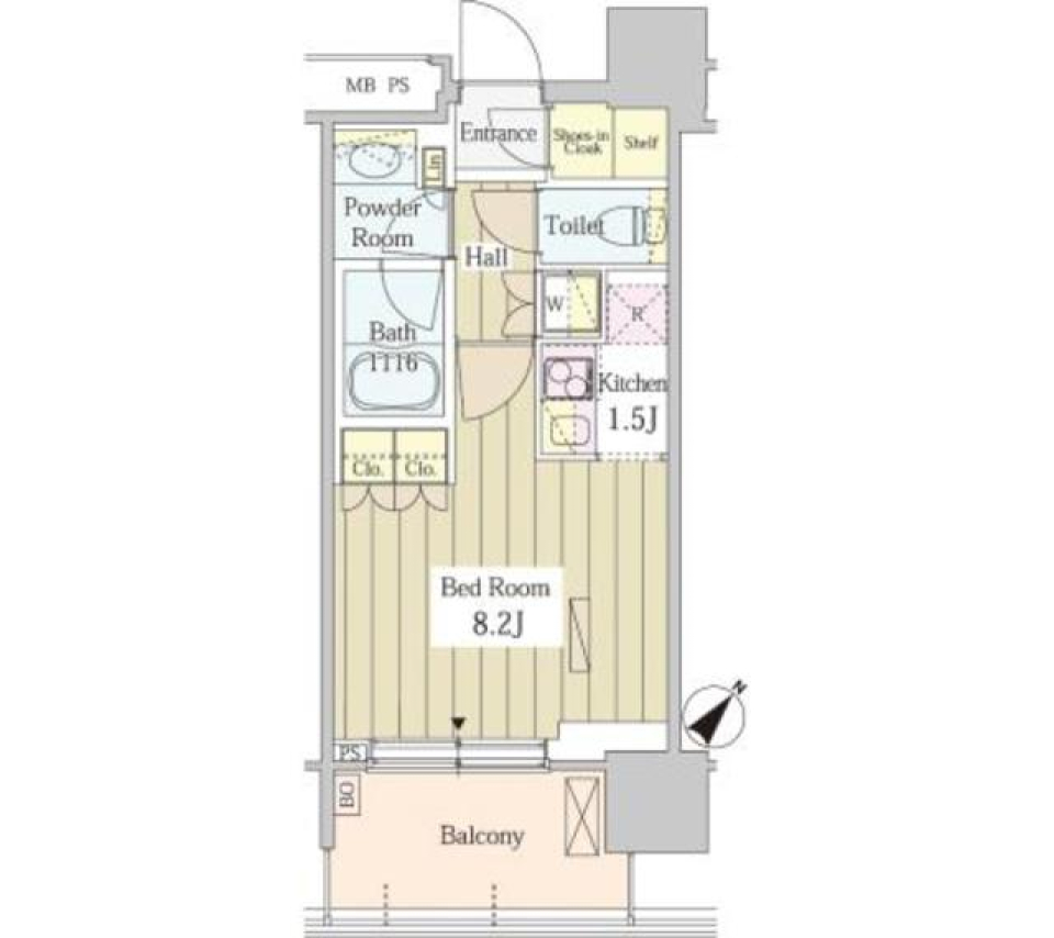神田川のそばで陽だまりにくるまれての間取り図