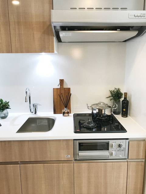 キッチンはグリル付きですよ♪お料理の幅が広がりそうです！
※写真は同タイプ住戸です。