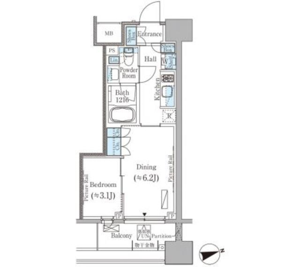 自分色に染める楽しみ！シンプルながら自由な空間の間取り図