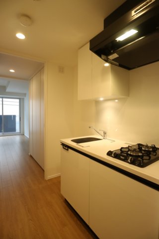 2口のガスコンロが導入されたキッチンです。