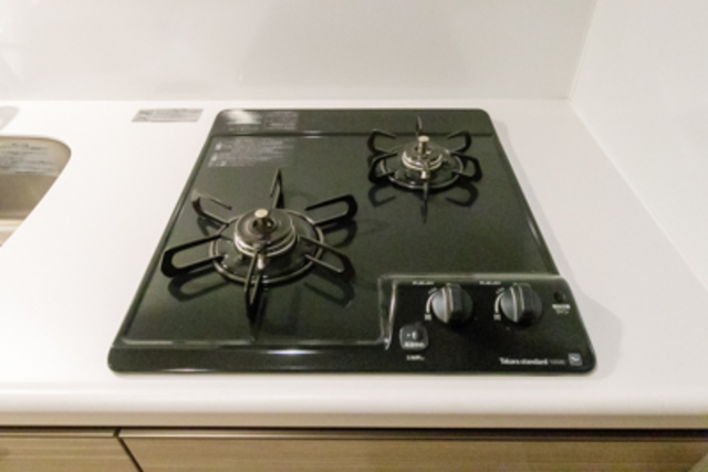 二口コンロで、お料理の幅も広がりそうです！
※写真は同タイプ住戸です。