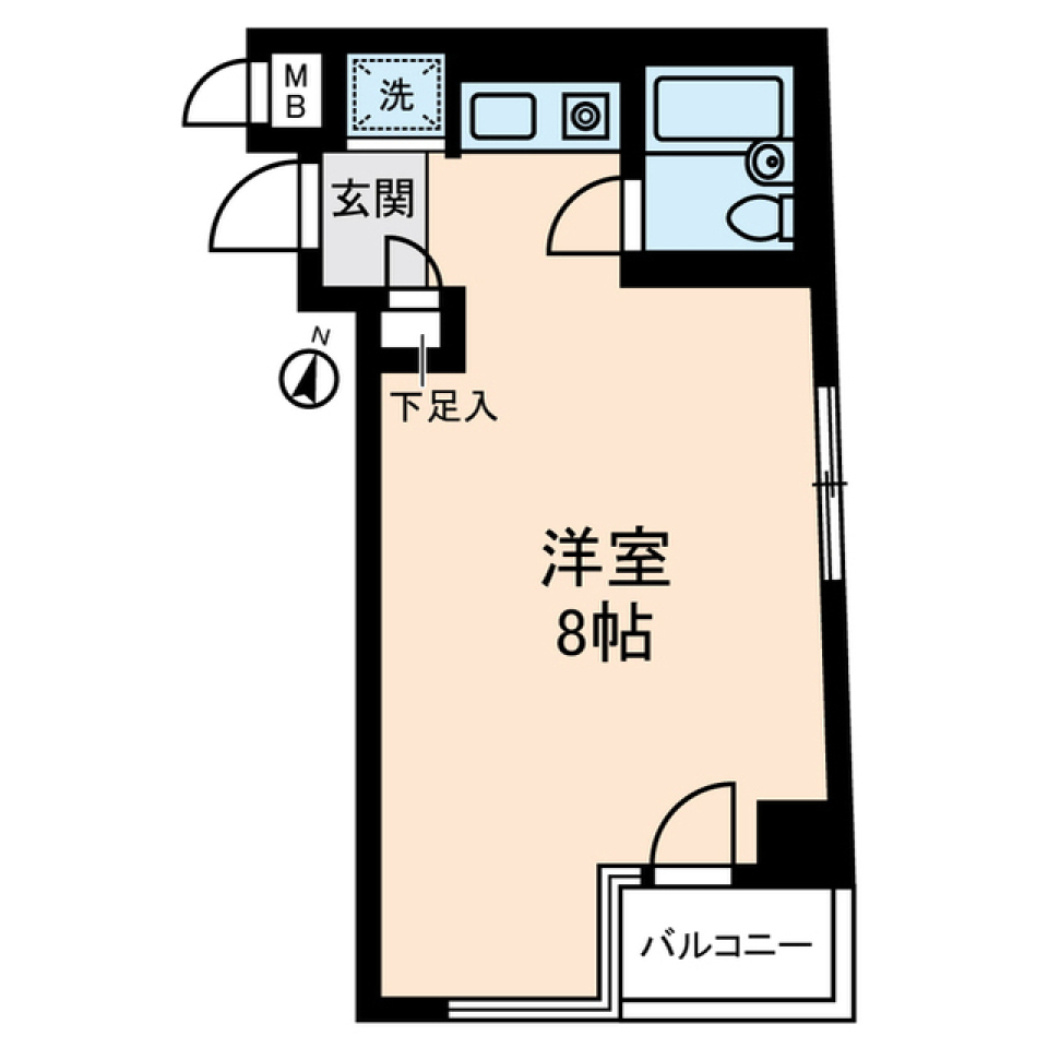このワンルーム普通に良くない？の間取り図