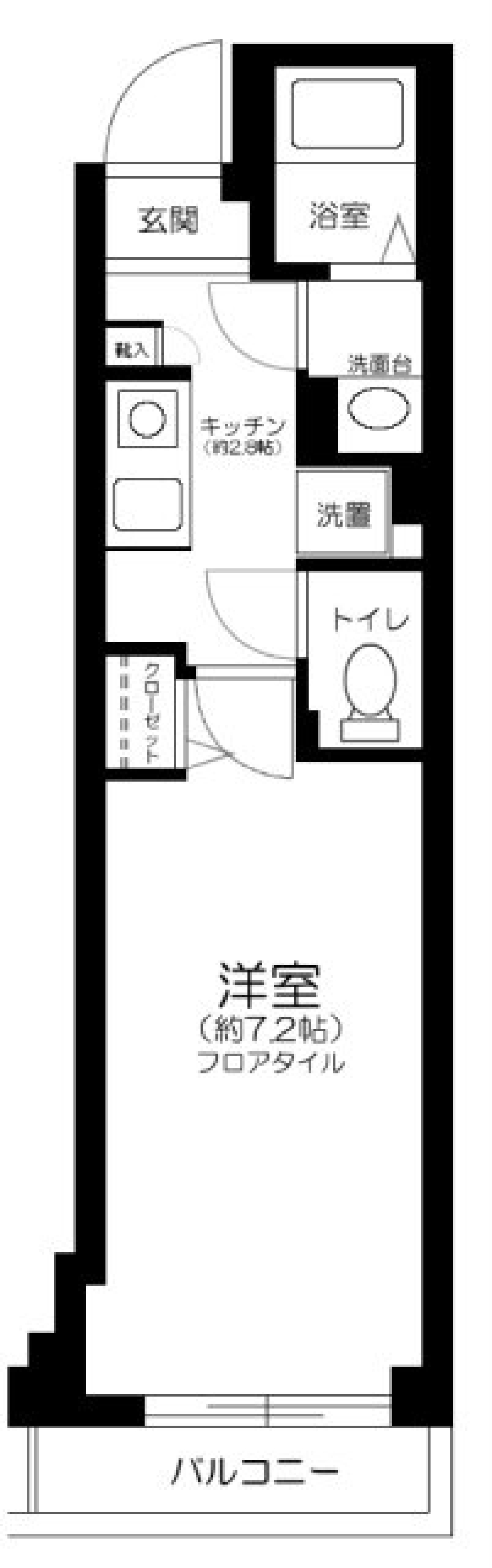 花火大会を1Kから贅沢に楽しんでみませんか？の間取り図