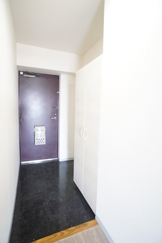 大理石調の広めの玄関