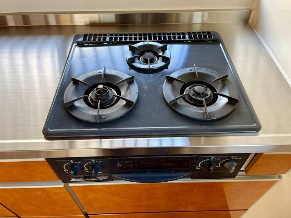 便利な3口コンロ
