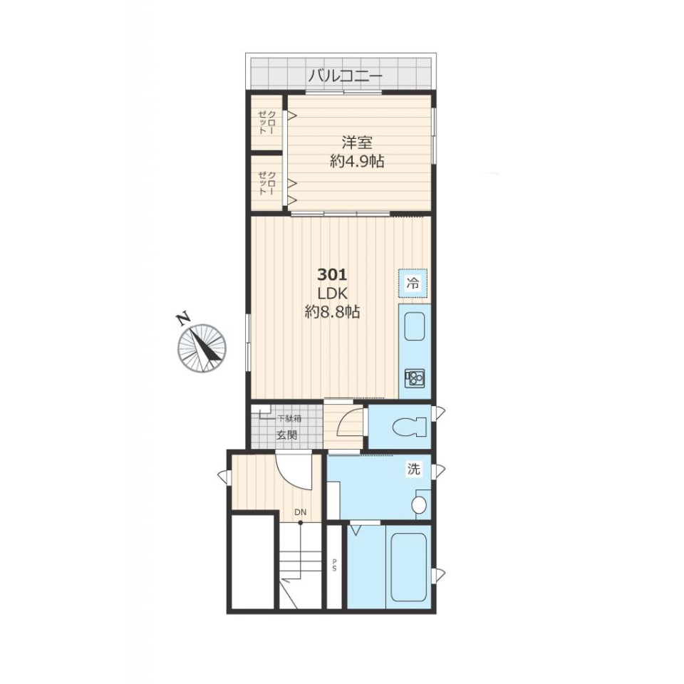 ブルーって２００種類あるねんの間取り図