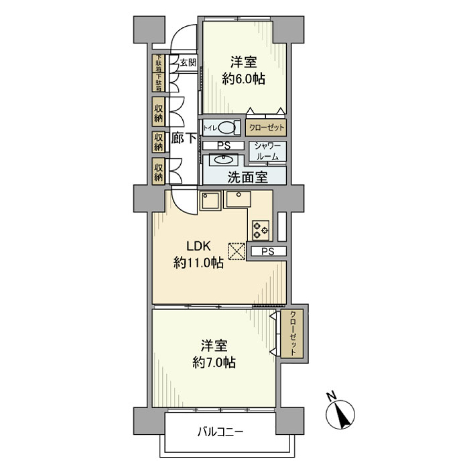 キッチンが私の舞台の間取り図