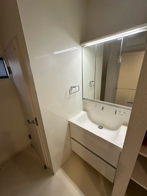 嬉しい独立洗面台。