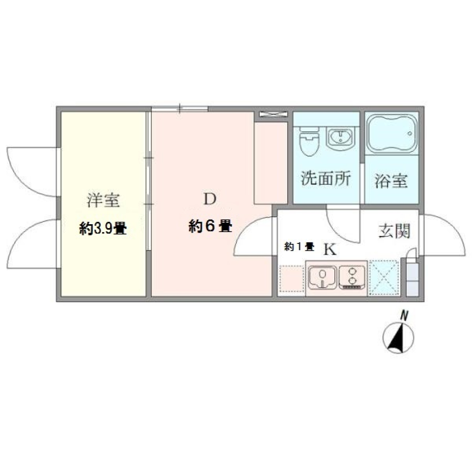 ココロもお部屋も、ふわり。の間取り図