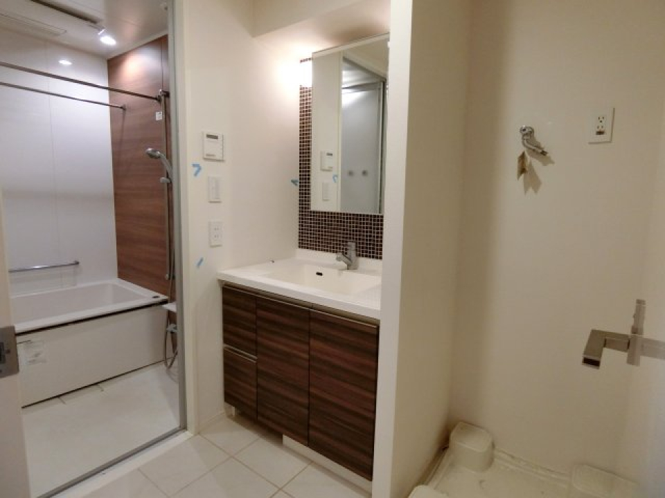 嬉しい独立洗面台。