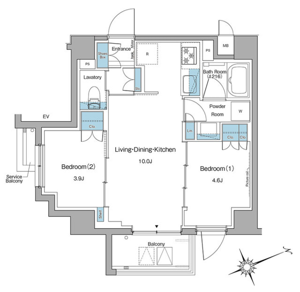 くすみウォール、きらりの間取り図