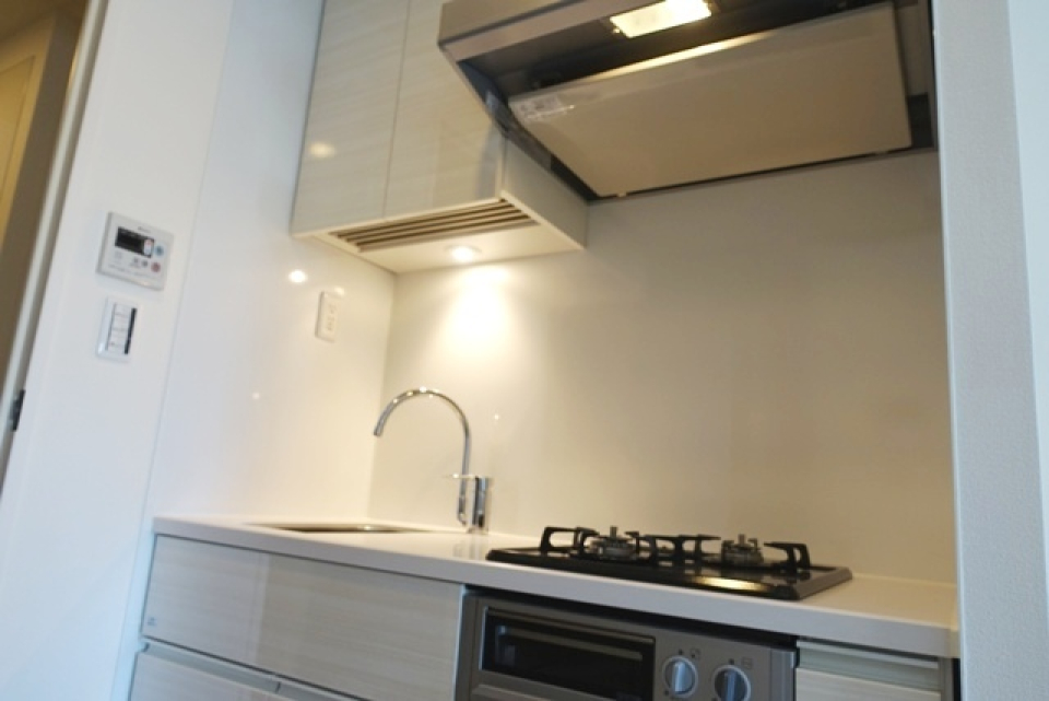 ２口のガスコンロが導入されています。※写真は同タイプ住戸です。
