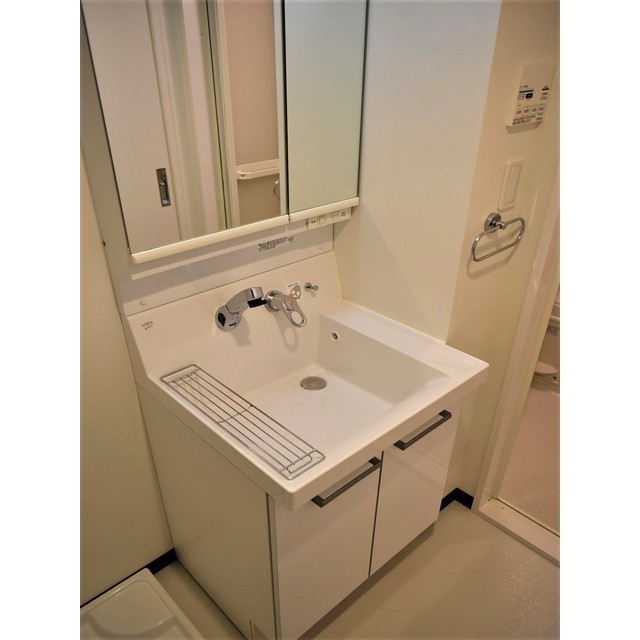 嬉しい独立洗面台。