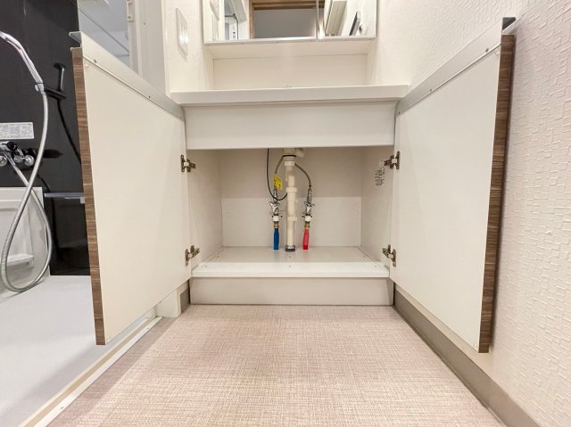 洗面台下に収納できます