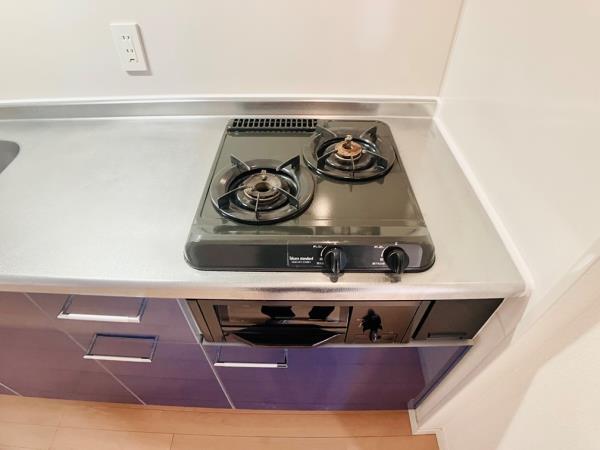 ２口のガスコンロが導入されています。