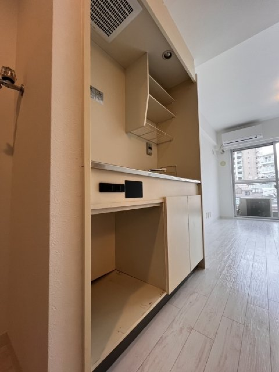 1口コンロのキッチンです。