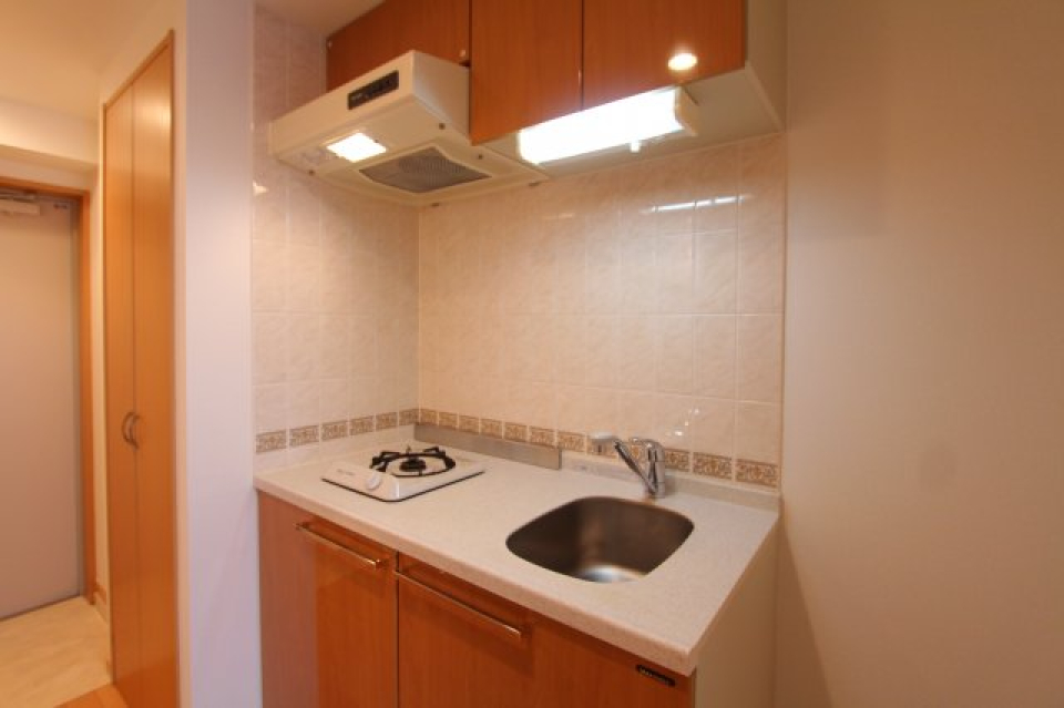 １口のガスコンロが標準装備されています。※参考写真