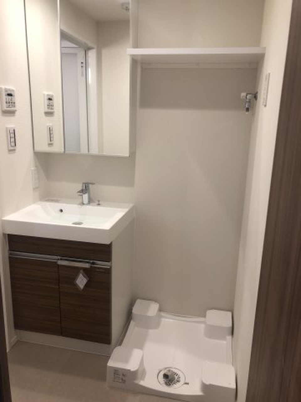 嬉しい独立洗面台。