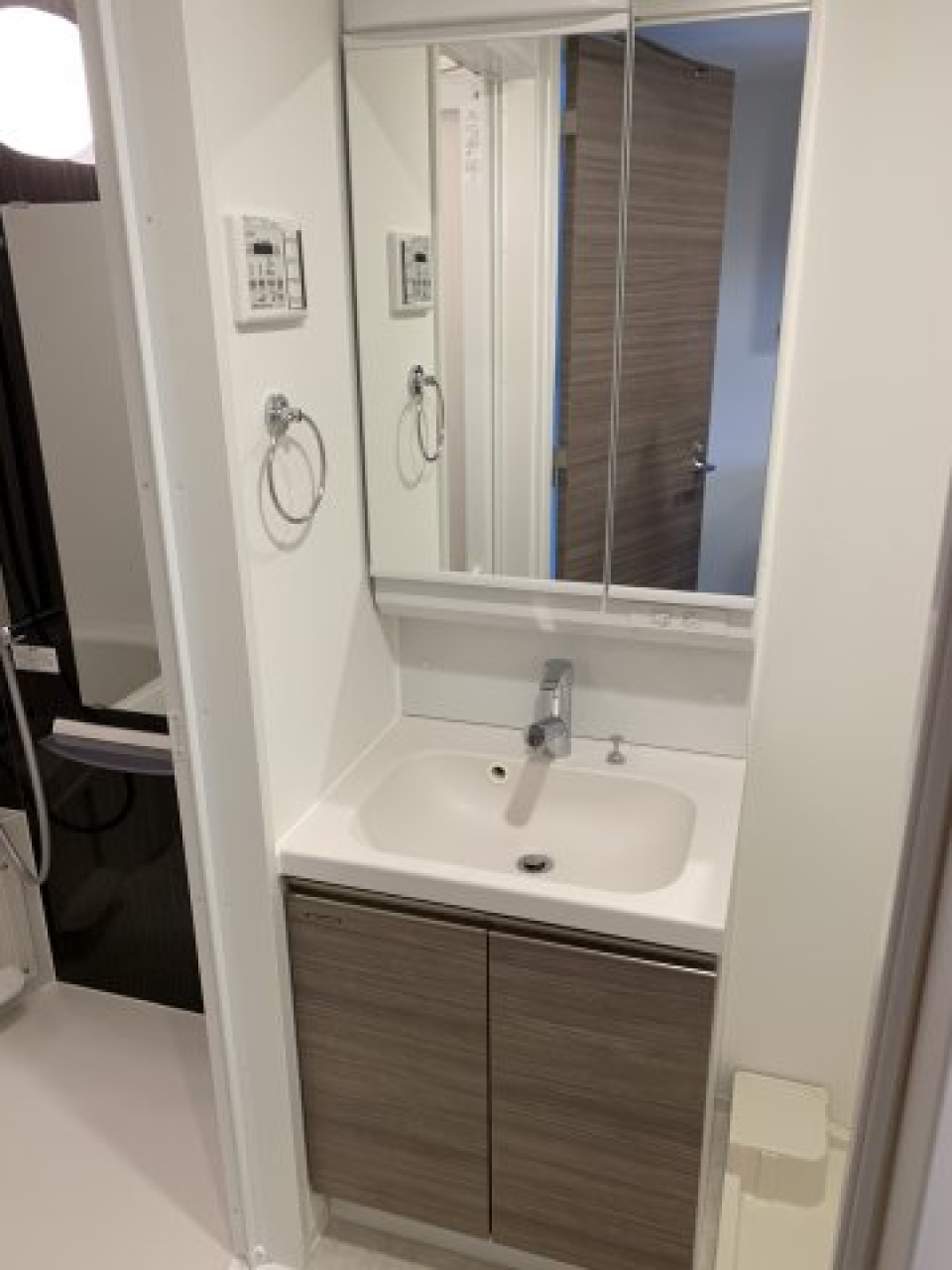 嬉しい独立洗面台。