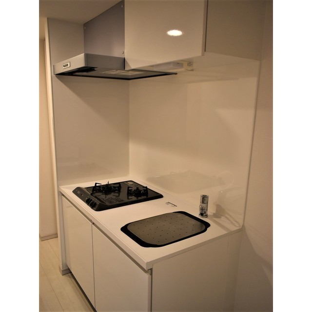 2口のガスコンロが導入されたキッチンです。