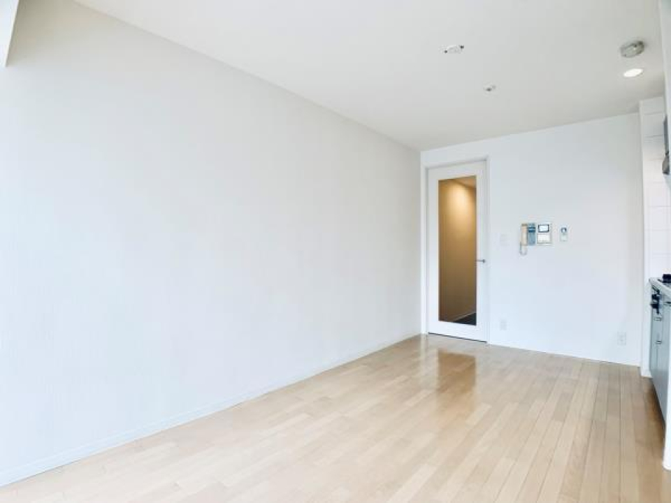 大きい一枚鏡が特徴の洗面台