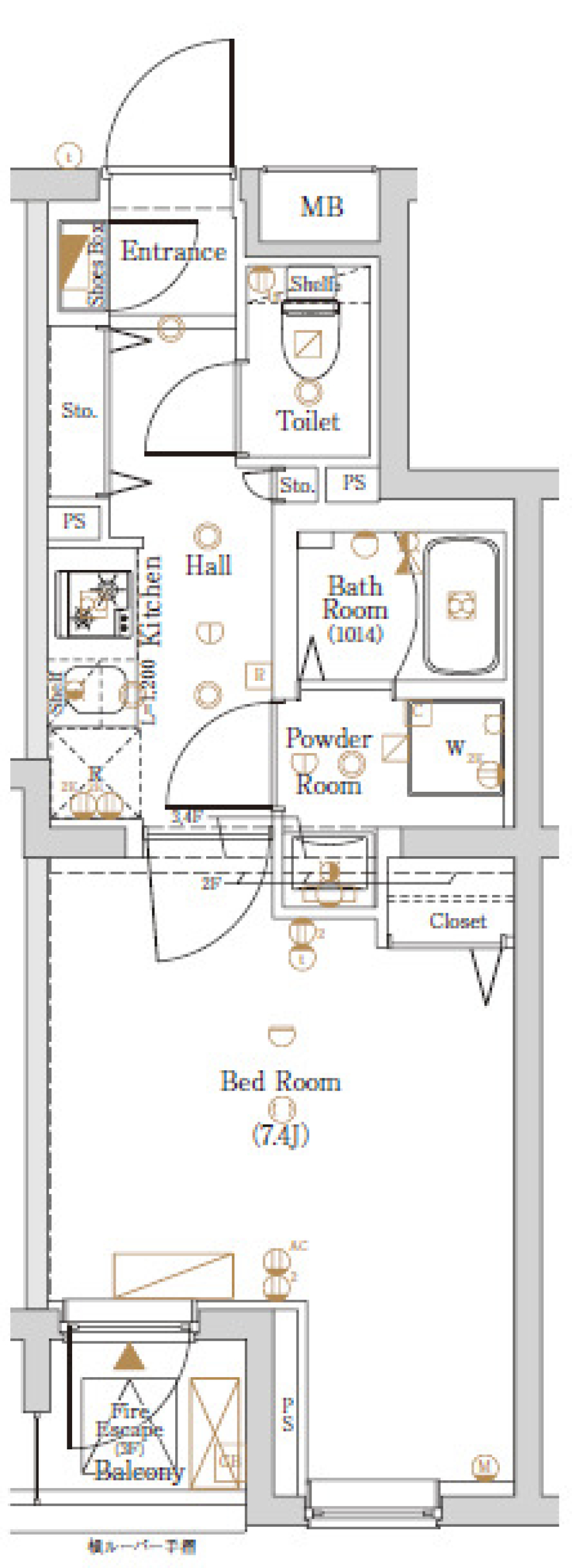 休日はお隣で映画を見て過ごそうかな［ペット可］の間取り図