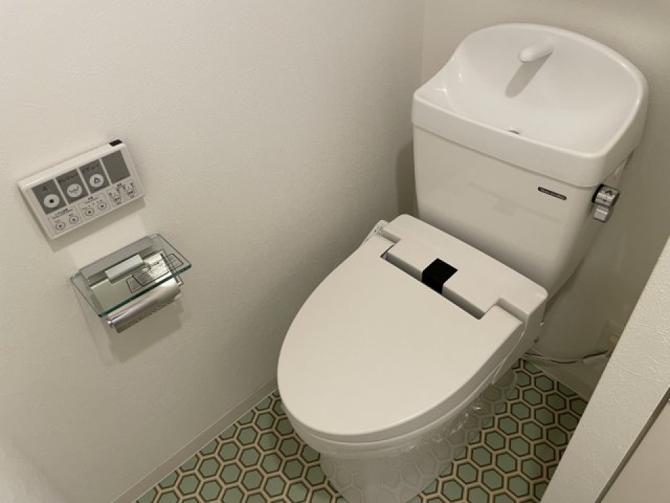 手を洗うことのできるトイレです。