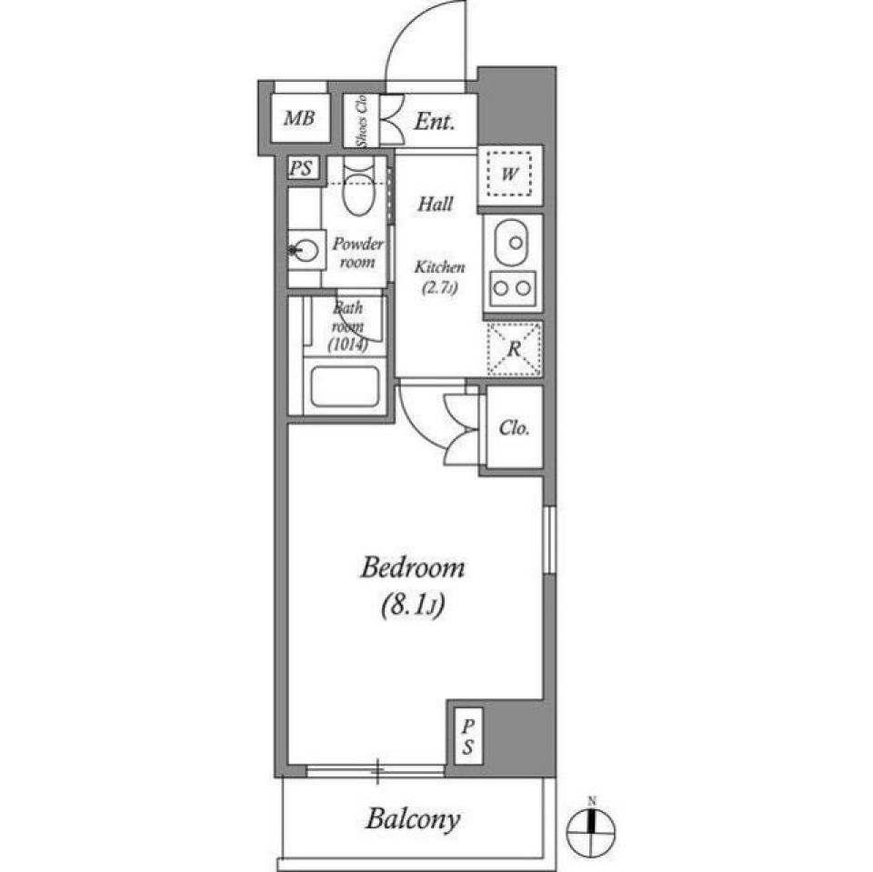 しろーいお部屋で素敵な榎町暮らしの間取り図