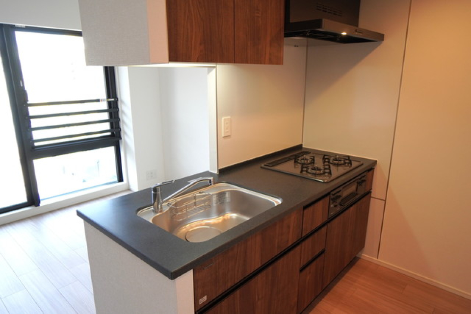 ３口のガスコンロが導入されています。※写真は同タイプ住戸です。