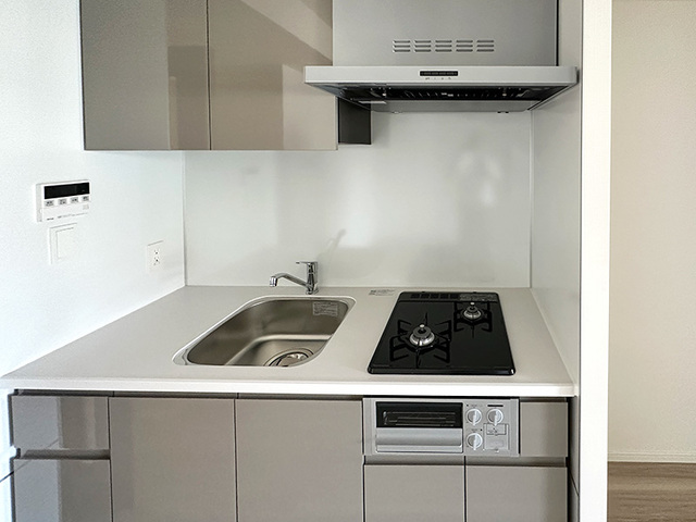 ２口のガスコンロが導入されています。※写真は同タイプ住戸です。
