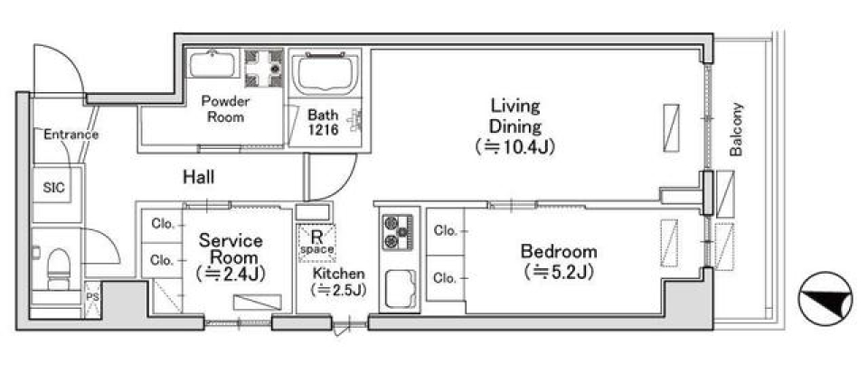 ディオスプラド401号室［新築］の間取り図