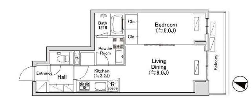ディオスプラド402号室［新築］の間取り図