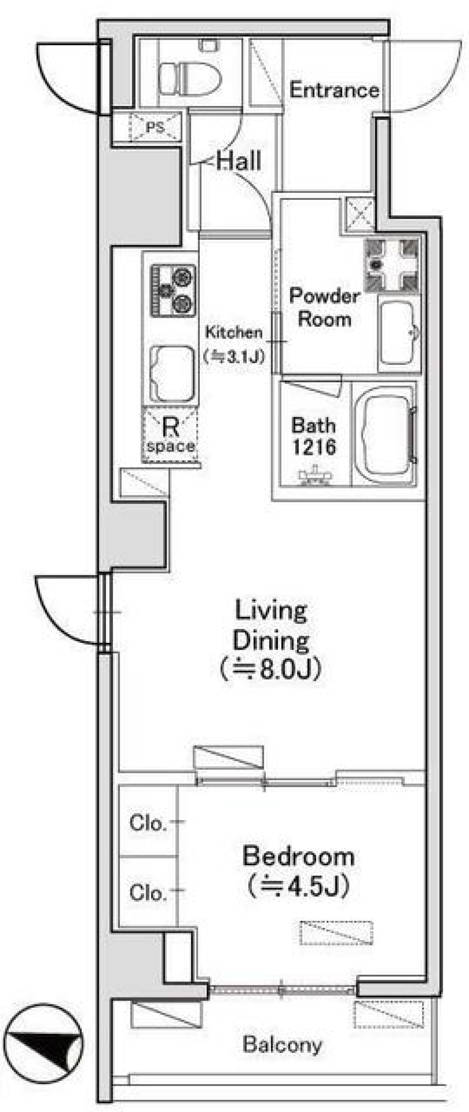 ディオスプラド209号室［新築］の間取り図