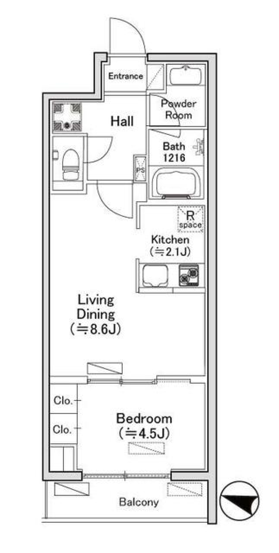ディオスプラド405号室［新築］の間取り図