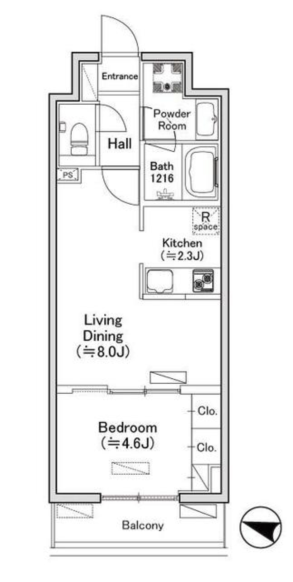 ディオスプラド208号室［新築］の間取り図