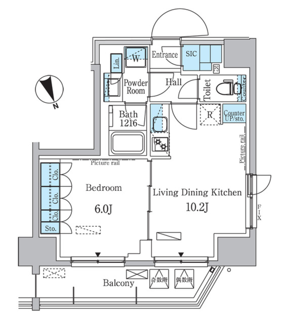 パークアクシス浅草レジデンスの間取り図