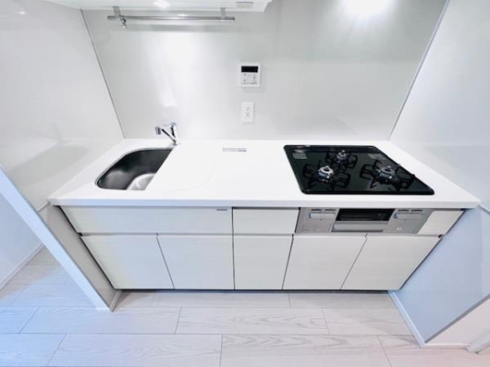 ３口のガスコンロが導入されています。