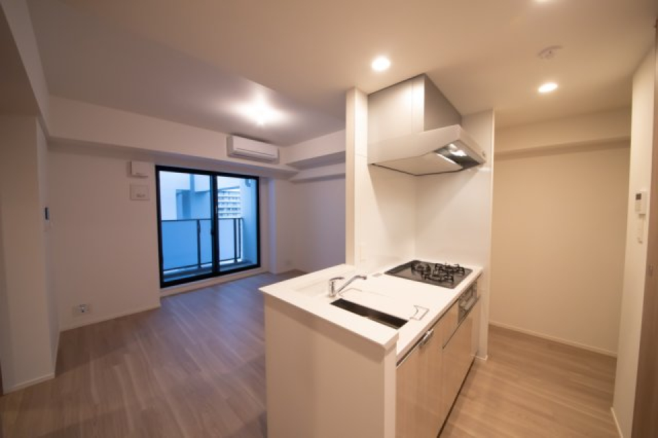 キッチンは2.9帖で、リビングを見渡すことが出来ます。