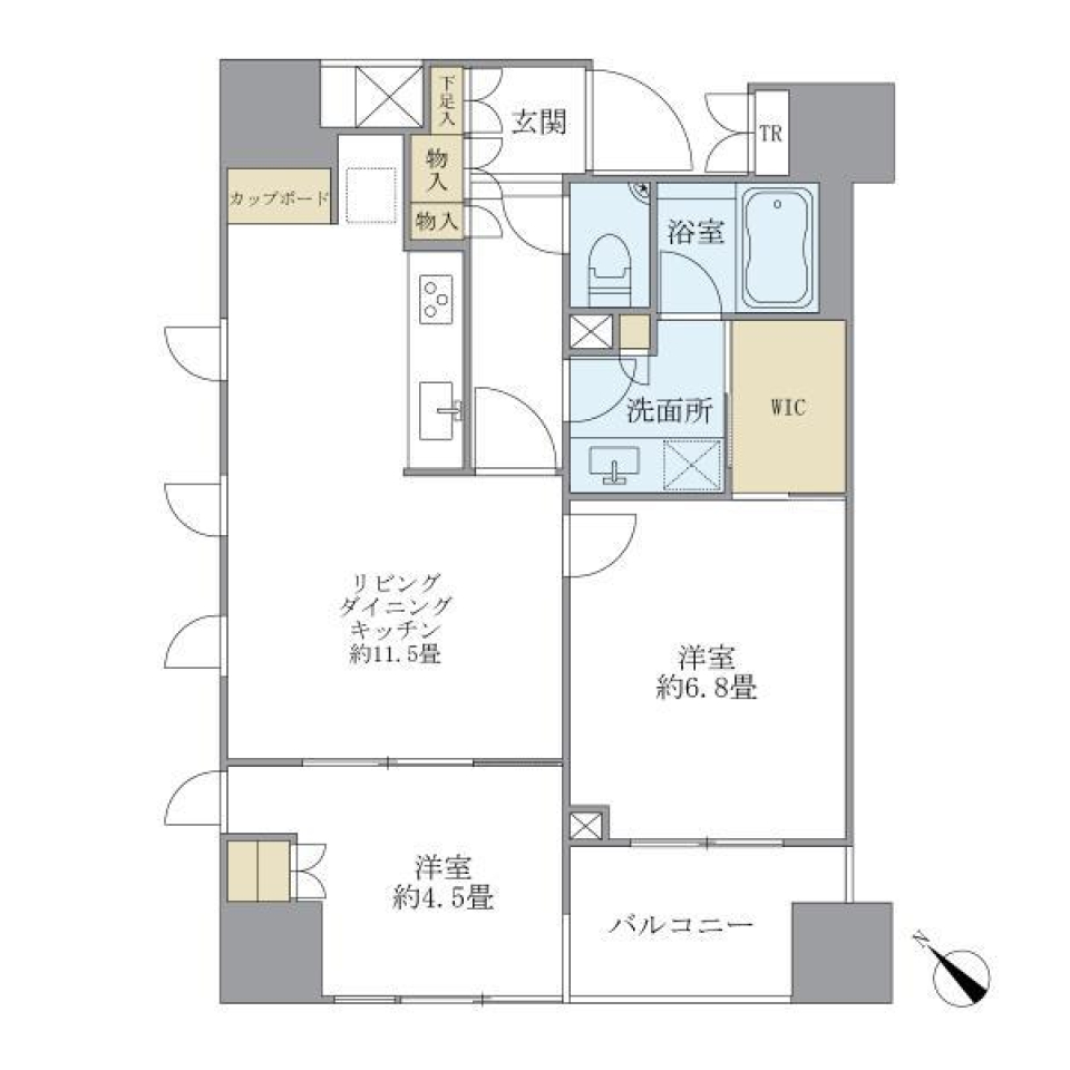 Ｂｒｉｌｌｉａ銀座ｉｄ 1101号室の間取り図
